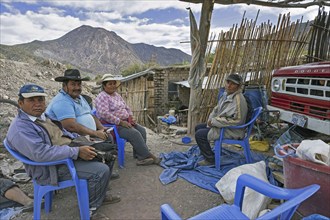 Bolivian farmers in the village Tocloca near Tupiza, Sud Chichas Province, Potosí Department,