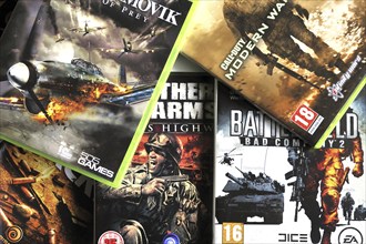 Collection of aggressive video games about warfare