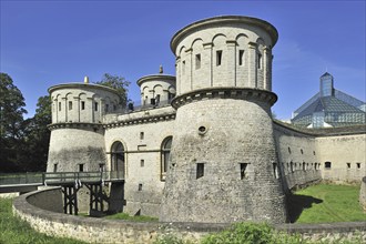 Ancient fortress Vauban, Fort Thüngen at Kirchberg, Luxembourg, Europe