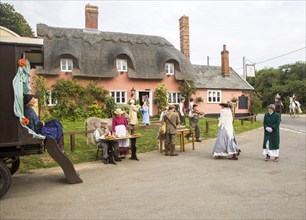 Filming a scene for Stanley's War film directed by Tim Curtis outside the Sorrel Horse pub,