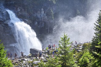 Krimml Waterfalls, the highest in Austria with a drop of 385 metres, Krimml, Krimml Achental, Hohe