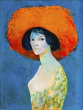 Self-portrait by Leonor Fini, 1968, Palazzo Rvoltella, palace and modern art gallery, a total work