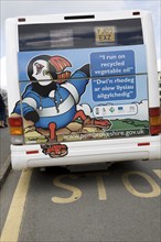 Bus running on recycled vegetable oil Pembrokeshire Wales, United Kingdom, Europe