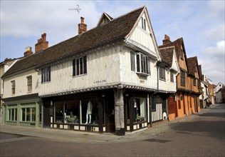 Tudor buildings, Silent Street, Ipswich, Suffolk, England, United Kingdom, Europe