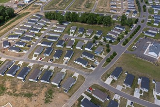 Albion, Michigan, An aerial view of the Wildflower Crossing mobile home park