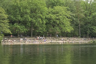 Bathing area, Krumme Lanke, Zehlendorf, Steglitz-Zehlendorf, Berlin, Germany, Europe