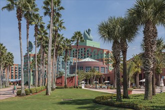 Exterior of the Swan Resort Hotel in Walt Disney World, Orlando, Florida, USA, United States of