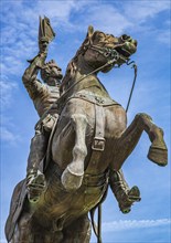 Statue of General Andrew Jackson in front of the St. Louis Cathedral at Jackson Square in the