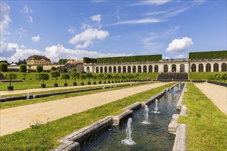 The Grosssedlitz Baroque Garden with the Friedrich Palace is located on a hill on the left bank of