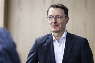 Prof Karl Lauterbach (SPD), Federal Minister of Health, recorded during talks with representatives