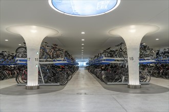 New bicycle car park at Amsterdam Central station, Stationsplein, space for around 7000 bicycles,