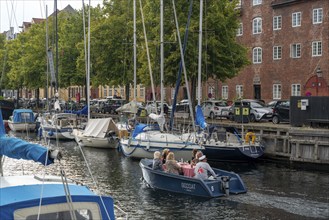 Christianshavns, old district, at the same time very lively and hip neighbourhood, crossed by many