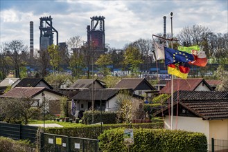 Allotment gardens along the A42 motorway, Emschertal allotment garden association,