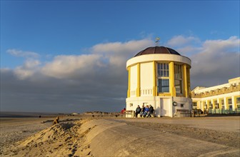 Bandstand, west coast of Borkum, island, East Frisia, winter, season, autumn, Lower Saxony,