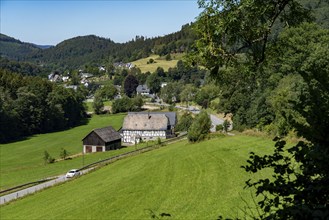 Sauerland, landscape near Oberkirchen, belongs to the town of Schmallenberg, Hochsauerlandkreis,