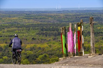 The Haniel spoil tip, 185 metre high spoil tip, at the Prosper Haniel mine, closed in 2019, artwork