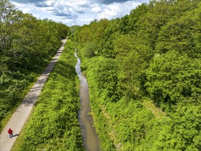 The Boye, stream, runs for 13.8 km through the towns of Gladbeck, Bottrop (photo) and Essen, a