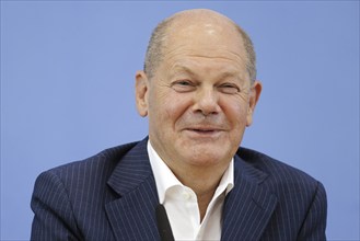 Olaf Scholz (SPD), Federal Chancellor, on his way to the Federal Press Conference, bpk, Federal