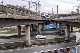 Railway bridges at the Duisburg-Kaiserberg motorway junction, complete reconstruction and new