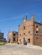 Restored historical inustrial red-brick buildings at Silesian Museum, Katowice, Poland, Europe