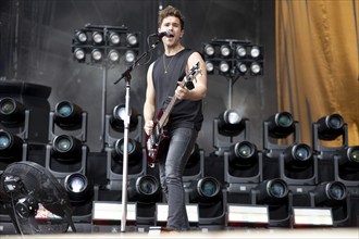 Adenau, Germany, 7 June 2024: Royal Blood (Mike Kerr, vocals, bass) play at Rock am Ring. The