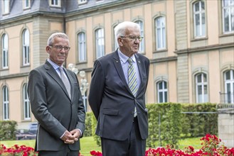 Winfried Kretschmann, right, Minister President, Greens. Thomas Strobl, Minister of the Interior