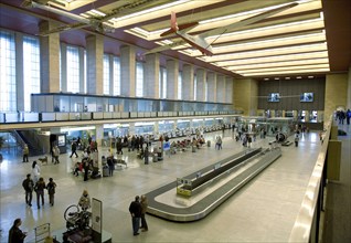 Passengers at Tempelhof Airport, two days in front of the closure of flight operations, Berlin, 28