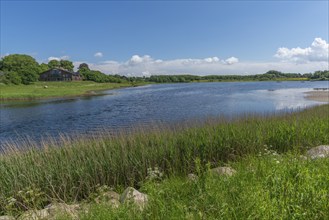 Small Noor in the nature reserve Holnis peninsula, NSG, inland lake with connection to the fjord,