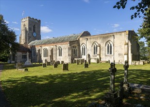 Village parish church of Saints Peter and St Paul, Kedington, Suffolk, England, UK