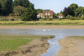 Large country house at Broomheath, Kyson Point, Martlesham Creek, River Deben, near Woodbridge,