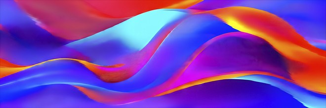 3d rendering of colorful abstract changing glass design, AI generated