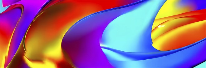 3d rendering of colorful abstract changing glass design, AI generated