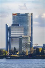 Skyline Bonn on the Rhine, in front the UNFCCC Secretariat of the Framework Convention on Climate