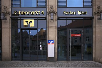 Volksbank Raiffeisenkasse, Kohlenmarkt 4, Logo, Sale Franken Ticket, Old Town, Fürth, Franconia,