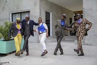 Sapeurs, members of the Société des Ambianceurs et des Personnes élégantes (SAPE), society of