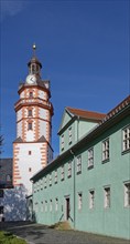 Ehrenstein Castle, a well-preserved Renaissance castle with castle garden. Ohrdruf, Thuringia,