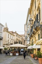 Picturesque alley, old town, Alghero, Sardinia, Italy, Europe