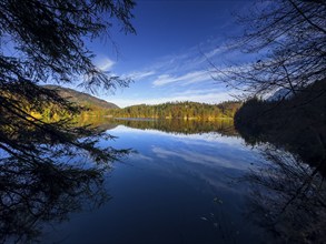 Autumn atmosphere at Hechtsee lake near Kufstein, Tyrol, Austria, Europe