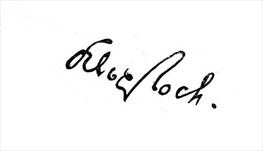 Signature, manuscript by Klopstock, historical, digital reproduction of an original from the 19th