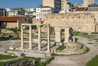 Ruins of the Tetraconch church in the Hadrian's Library complex, Athens, Greece, Europe