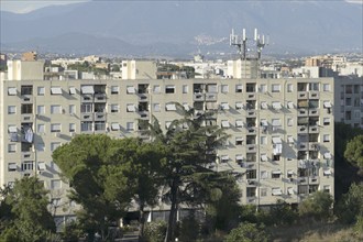 Wohnsiedlungen in der Peripherie von Rom, östlich des Stadtteil Tiburtiono, Italien / Housing