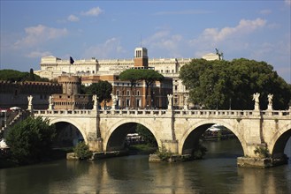 The Bridge of Angels, Ponte Sant'Angelo, over the Tiber in Rome