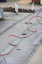 Fibre optic cable for laying under road, construction site, fibre optic expansion, fast Internet,