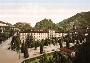 Arco, Albergo e Pensione spa hotel, Italy, Historical, digitally restored reproduction from a 19th