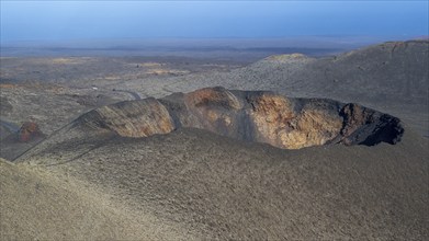 Volcanic landscape, Montañas del Fuego, Fire Mountains, Timanfaya National Park, Lanzarote, Canary