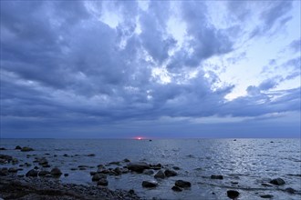 Natural beach with rocks on the island of Poel, Baltic Sea, Mecklenburg-Western Pomerania, Germany,