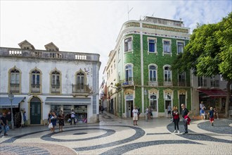 Praca Luis de Camoes square in the old town centre, Lagos, Algarve, Portugal, Europe