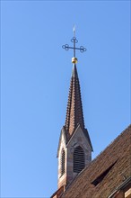 The ridge turret is a reference to the mendicant order, St Clare's Church, Königstraße 66,