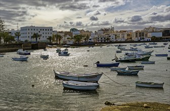 Boats in Charco de San Ginés harbour, Arrecife, Lanzarote, Canary Islands, Canary Islands, Spain,