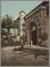 Portico del Convento de Santa Paula, Seville, Andalusia, Spain, c. 1890, Historic, digitally